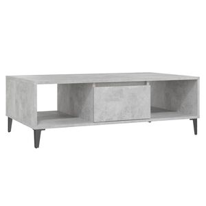 vidaXL Маса за кафе, бетонно сива, 103,5x60x35 см, инженерно дърво