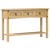 vidaXL Конзолна маса "Corona" 114x34,5x73 см Масивна дървесина, бор