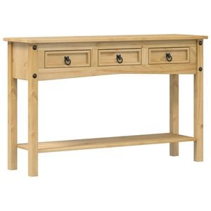 vidaXL Конзолна маса "Corona" 114x34,5x73 см Масивна дървесина, бор