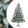 vidaXL Изкуствена коледна елха с шишарки и горски плодове 240 см