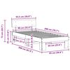 vidaXL Рамка за легло с таблото Бяло 90 x 200 cm Солидно борово дърво