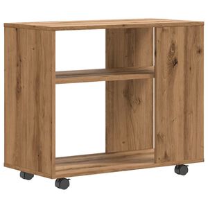 vidaXL Странична маса, дъб артизан, 70x35x55 см, инженерно дърво