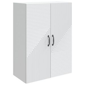 vidaXL Стенно шкафче Бяло 66 x 34,5 x 90 см Инженерна дървесина