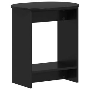 vidaXL Странична маса Черно 50 x 39,5 x 55 см Инженерна дървесина