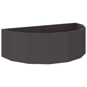 vidaXL Кашпа Черно 120 x 60 x 35 cm Стомана