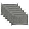 vidaXL Калъфка за възглавница 6 pcs HOUTEN Тъмносиво 50 x 80 cm