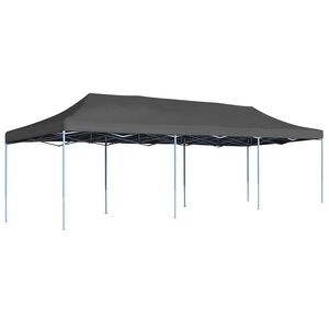 vidaXL Сгъваема парти шатра, 3x9 м, антрацит