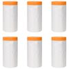 vidaXL Калъф за прах с лепилна лента 6 бр. Прозрачен 110 x 3300 см