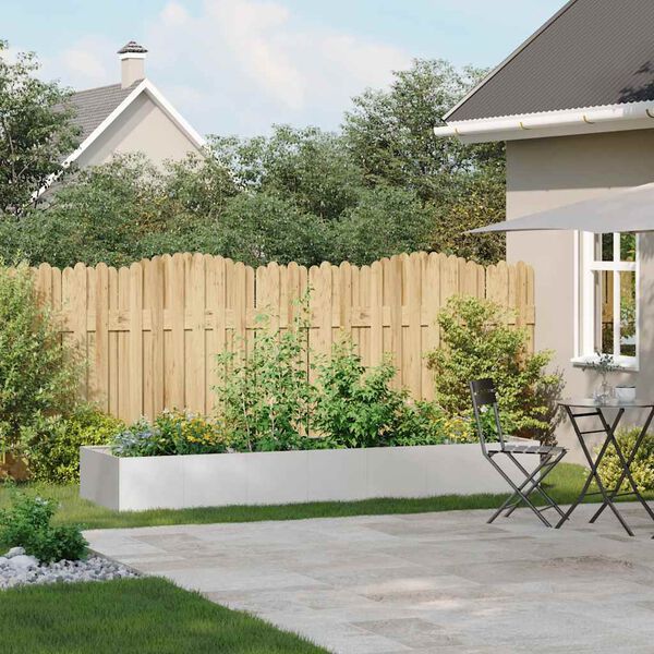 vidaXL Кашпа, 280x80x40 см, неръждаема стомана