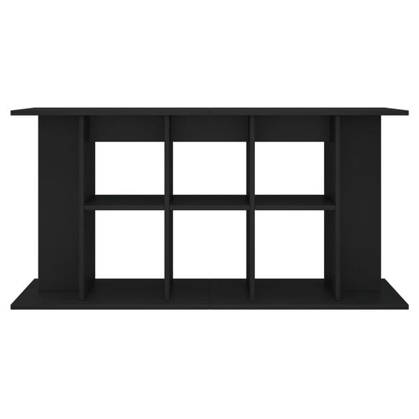 vidaXL Поставка за аквариум, черна, 120x40x60 см, инженерно дърво