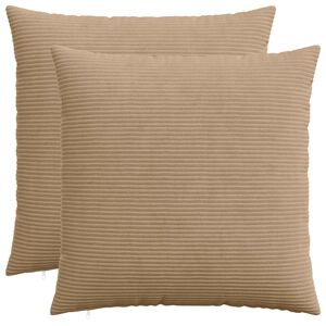 vidaXL Калъфка за възглавница 2 pcs HEERLEN Кафяво 70 x 70 cm кордурой
