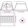 vidaXL Семейна палатка кабина 6-местна сиво-оранжева водоустойчива
