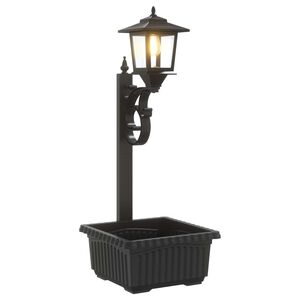 vidaXL Светлина с цвете Черно 29 x 28 x 74 см ABS и полипропилен