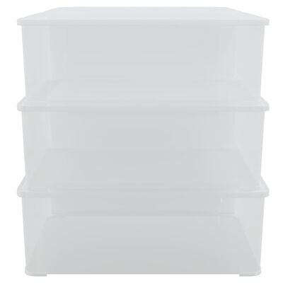 vidaXL Пластмасови кутии за съхранение 6 бр 5 л стифиращи