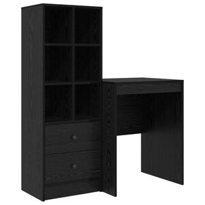 vidaXL Бюро Черния дъб 105,5 x 50 x 127 см 2 бр.