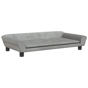 vidaXL Детски диван, светлосив, 100x50x26 см, кадифе