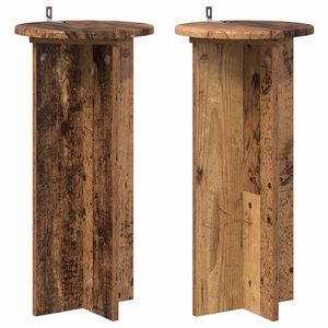 vidaXL Стойка за растения 2 бр. Старо дърво 29,5 x 29,5 x 60 см