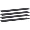 vidaXL Рафтове за етажерка, 4 бр, сиви, 60x10x1,5 см, ПДЧ
