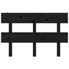vidaXL Горна табла за легло, черна, 124x3x81 см, бор масив