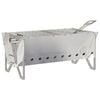 vidaXL Къмпинг огнище 42 x 22 x 18 см Неръждаема стомана Сребристо