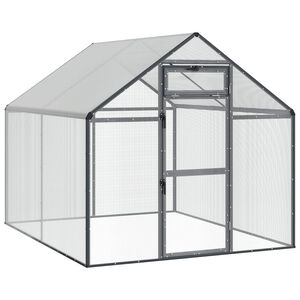 vidaXL Клетка за птици Антрацит 181,5 x 221 x 173,5 см Сварена жица