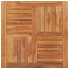 vidaXL Плот за маса, тиково дърво масив, квадратен, 90x90x2,5 см