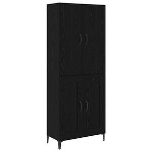 vidaXL Висок шкаф Черния дъб 69,5 x 34 x 180 см Инженерна дървесина