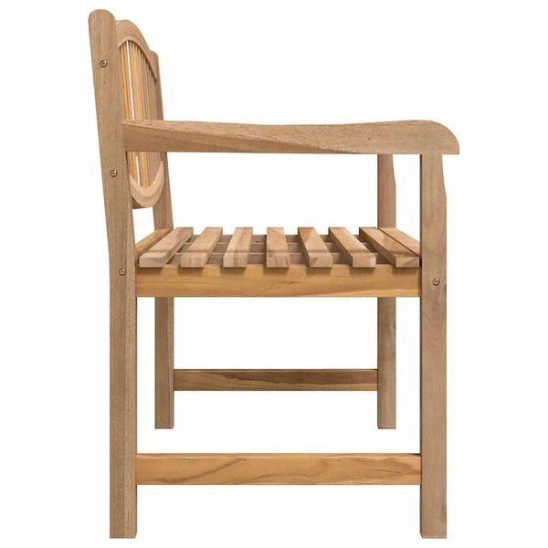 vidaXL Градинска пейка, 114x59x87 см, тик масив