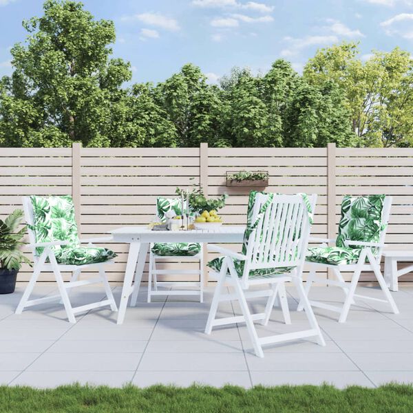 vidaXL Възглавници за стол ниска облегалка 4 бр на листа Оксфорд плат