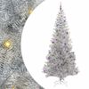 vidaXL Коледно дърво с 300 LED светодиода Сребрист 240 cm PET