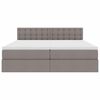 vidaXL Легло с място за съхранение Таупе 200 x 200 cm Изкуствена