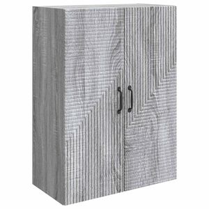 vidaXL Стенно шкафче Сив Сонома 66 x 34,5 x 90 см Инженерна дървесина