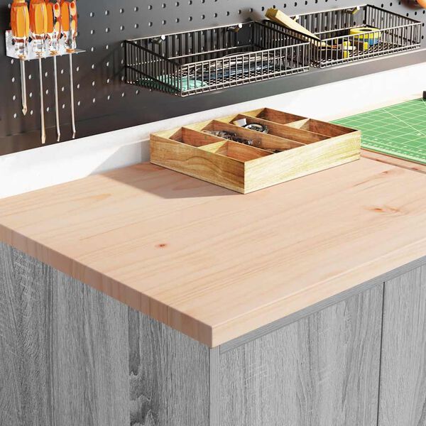 vidaXL Гаражен шкаф за съхранение, сив сонома, 60x51x85 см, бор масив