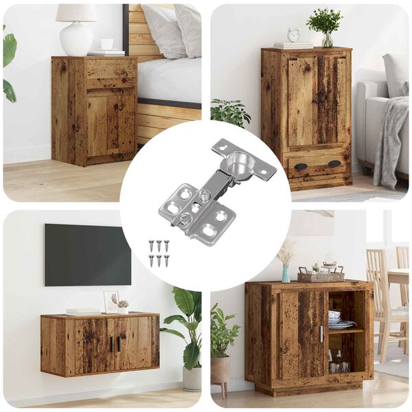 vidaXL Панта 12 pcs Никел 85 x 52,5 x 9,5 мм Желязо