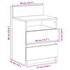 vidaXL Нощно шкафче с 2 чекмеджета, бяло 40x33x60 cm