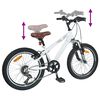 vidaXL Kids Mountain Bike 20 инча 6-Speed за 5-8 години Бяло