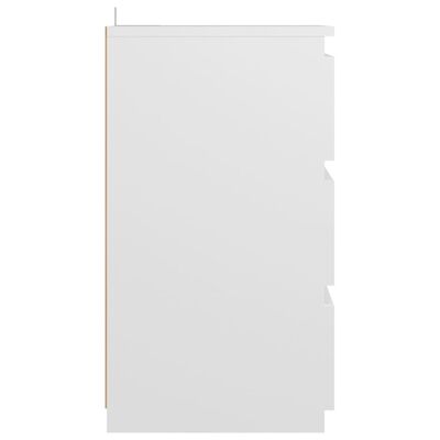 vidaXL Нощно шкафче, бяло, 40x35x62,5 см, ПДЧ