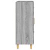 vidaXL Сайдборд, сив сонома, 69,5x34x90 см, инженерно дърво