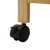 vidaXL Кухненска количка с колела Естествен 60 x 18 x 97 см Бамбук