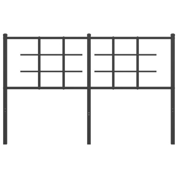vidaXL Метална резервна табла за легло, черна, 140 см