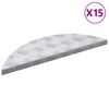 vidaXL Стъпало 15 бр. 60 x 18 x 2,5 см Сребрист Алуминий Полумесец