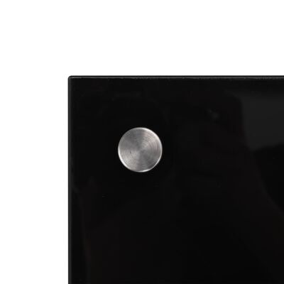 vidaXL Кухненски гръб, черен, 90x50 см, закалено стъкло