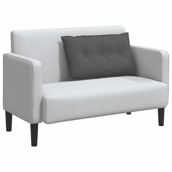 vidaXL Възглавница за гръб Тъмен сив 80 x 50 cm Кордюрова тъкан