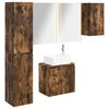 vidaXL Комплект шкафове за баня 5 pcs Опушен дъб 53 x 15,5 x 70 см