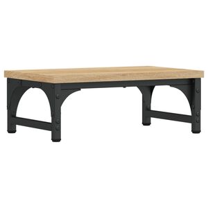 vidaXL Поставка за монитор, дъб сонома, 37x23x14 см, инженерно дърво