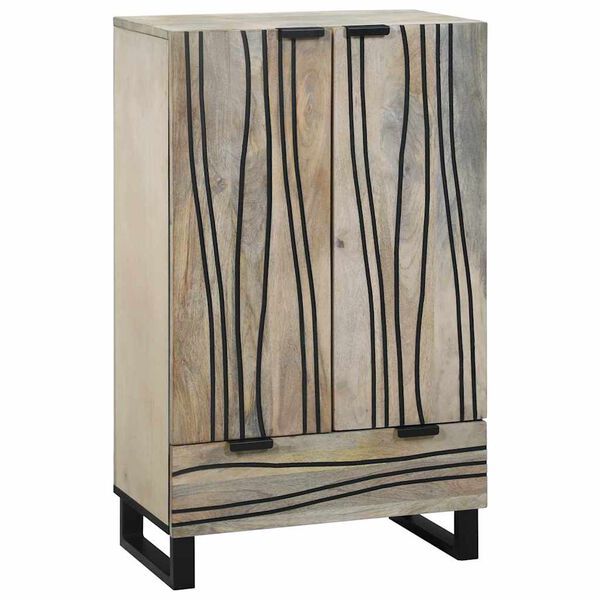 vidaXL Шкафове и стелажи за съхранение на медии с чекмедже Бял и черен