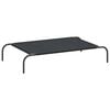 vidaXL Повдигнато легло за кучета черно 110x65x20 cm Оксфорд плат