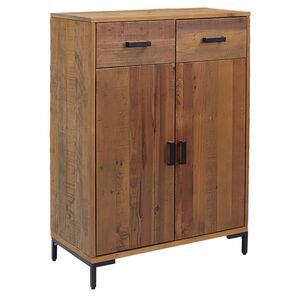 vidaXL Етажерка за обувки, 75x40x110 см, борово дърво масив
