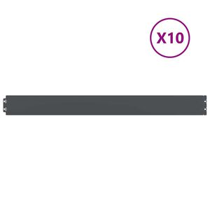 vidaXL Подравняване на тревни площи 10 бр. антрацит 10x103 см