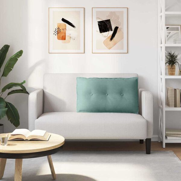 vidaXL Възглавница за гръб Морско зелено 80 x 50 cm Кордюрова тъкан